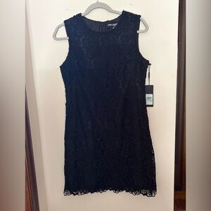 Karl Lagerfeld Black Lace Mini Dress